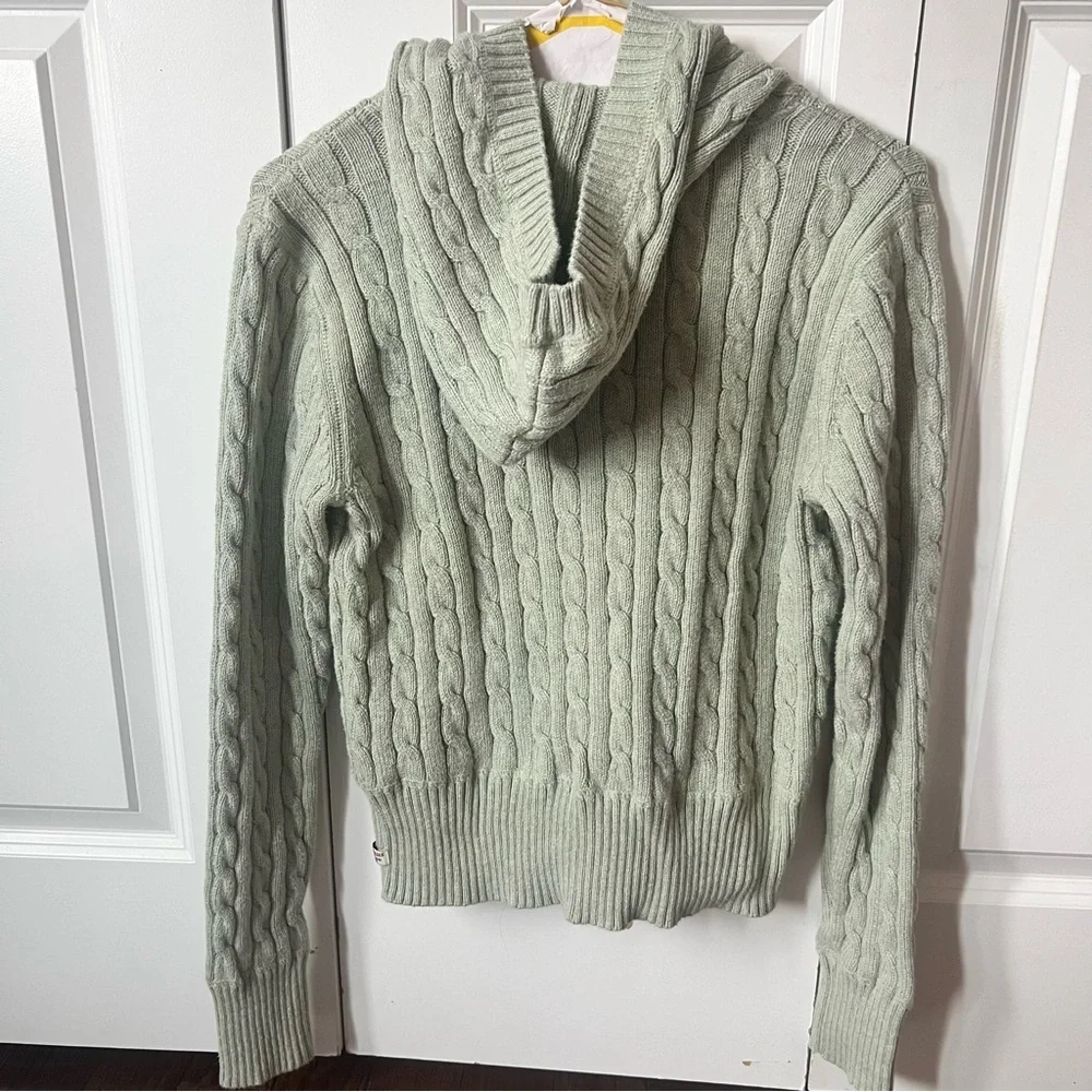Polo Jeans Ralph Lauren Sage Cable Knit pullover Sweater kids sz L